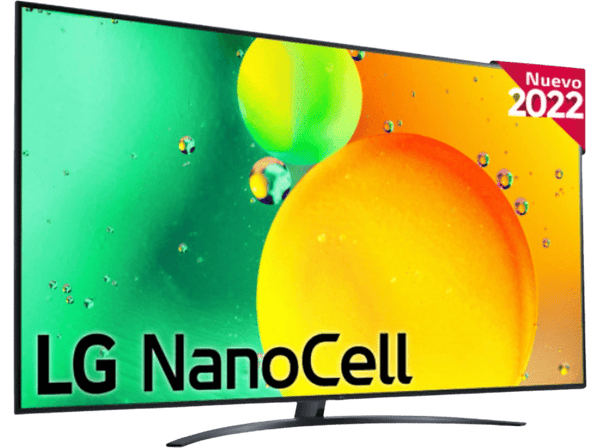 TV LED 75 LG 75NANO766QA UHD 4K Procesador Inteligente α5 Gen5 AI Processor 4K Smart TV DVB-T2 (H.265) Azul Oscuro Ceniza