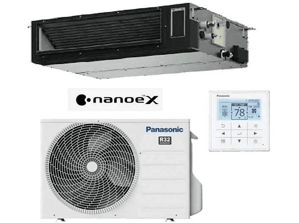 (❤️‿❤️) Aire acondicionado por conductos Panasonic KIT-140PF3Z5-6 12040 fg/h 14KW + NAOEX 25 CM Blanco