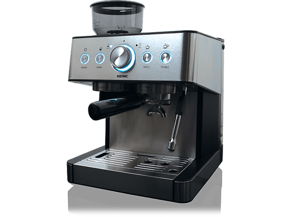 (❤️‿❤️) Opiniones Cafetera express Koenic KEM 21524 M  15 bar  1650 W  2 Tazas  Botón Grind  Plata