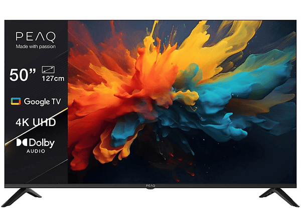 (❤️‿❤️) TV QLED 50 Peaq 50GQU-5024C UHD 4K MT9602 Smart TV DVB-T2 (H.265) Chromecast incorporado Google TV Dolby Vision Negro