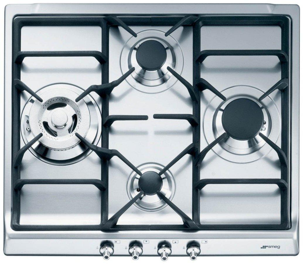 Encimera Smeg Ser60Sgh3 GasNatural 4 Quemadores Inox