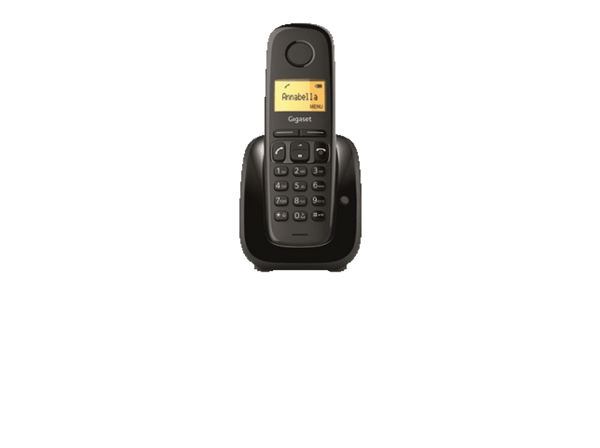 Teléfono Gigaset A180 Pantalla 1.5 50 contactos Identificador llamadas Rellamada Negro