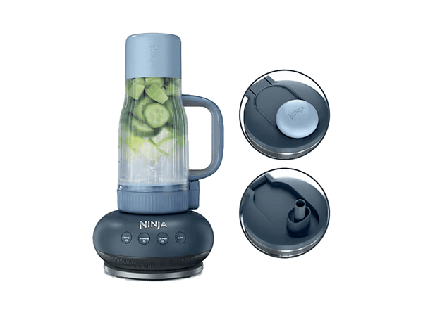 Batidora de vaso Ninja BlendBOSS DB351EUCY 1100 W 650 ml 3 Programas inteligentes Auto-iQ Vaso portátil Ciberespacio