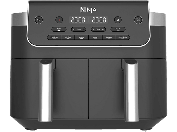 (❤️‿❤️) Freidora de aire Ninja DualZone DZ801EU 2 cestas 7.6 l 2470 W 240 °C 6 funciones de cocción Gris