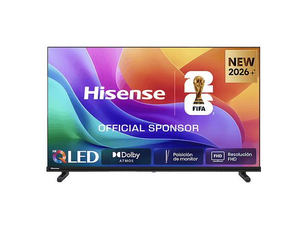 (❤️‿❤️) TV QLED 40 Hisense 40A5S Full-HD Posición de monitor Modo Juego Modo Deportes IA Negro
