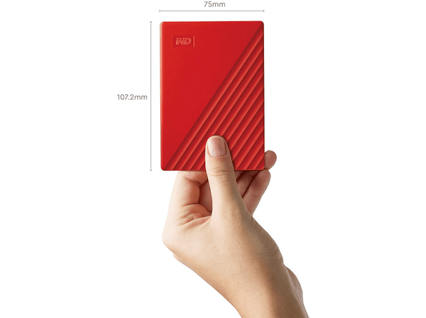 Disco duro portátil 4 TB WD My Passport Rojo USB 3.2 seguridad mediante contraseña