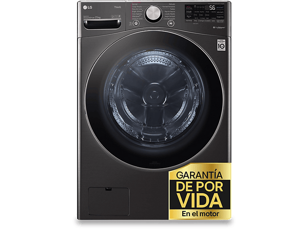 (❤️‿❤️) Opiniones Lavadora carga frontal LG F0P3CYV2E 20 kg 1000 rpm 14 programas AI Direct Drive™ TurboWash™360˚ Acero negro
