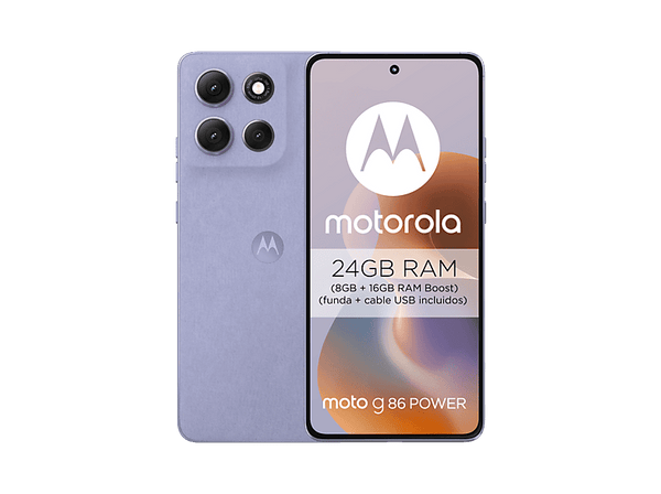 Móvil motorola g86 power Lila 512 GB 8 GB RAM 6.67 Display MediaTek Dimensity 7300 6720 mAh