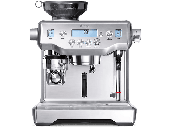 Cafetera express Sage Oracle SES980BSS4EEU1  15 bar  2400 W  2 Tazas  Pantalla LCD y botones  Acero Inoxidable
