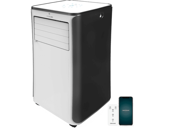 Aire acondicionado portátil Cecotec ForceClima 9500 Soundless Heating Connected  2268 fg/h  Bomba de calor  5 modos  3 veloc  Mando  Wi-Fi  Blanco