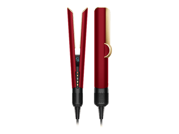 (❤️‿❤️) Opiniones Plancha de pelo Dyson Airstrait™ Alisado Mojado a Seco 1600W 3 Niveles temperatura 3 Niveles potencia Red Velvet/Gold