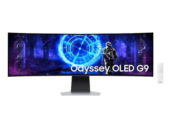 Monitor gaming Samsung Odyssey G9 LS49DG954SUXEN 49 DQHD 240 Hz 0.03 ms OLED FreeSync Pantalla Curva Altura ajustable Plata