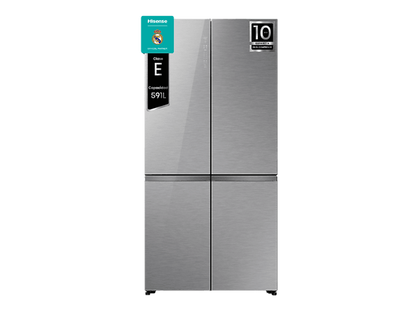Frigorífico americano Hisense RQ5P605NSVE No Frost 190 cm 591 L Kitchen Fit Cajón de vacío Inox