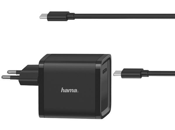 Cargador Hama 200005 Fuente alimentación + Cable USB-C 2 m  Negro