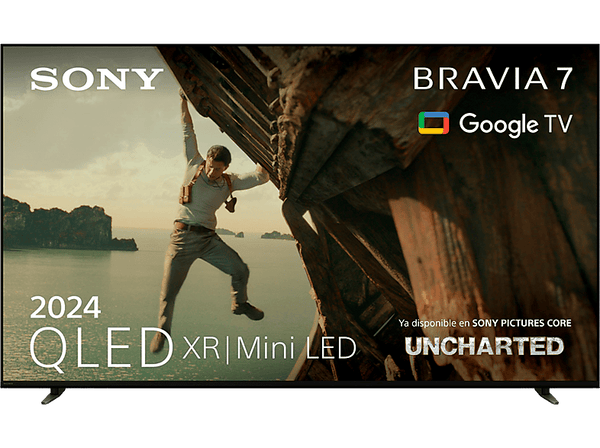 TV QLED 75 Sony Bravia 7 XR Mini LED 4K HDR Google Smart TV 2024 Gaming PS5 IMAX Dolby Atmos/Vision Chromecast Airplay 120Hz 75XR70