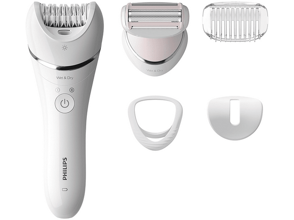 Depiladora Philips BRE710/00 Wet & Dry 2 Velocidades 5 accesorios Piernas y Cuerpo Blanco