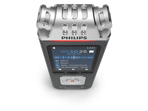 (❤️‿❤️) Opiniones Grabadora de voz Philips DVT8115 8 GB Grabación de 360° Batería recargable Con App Antracita