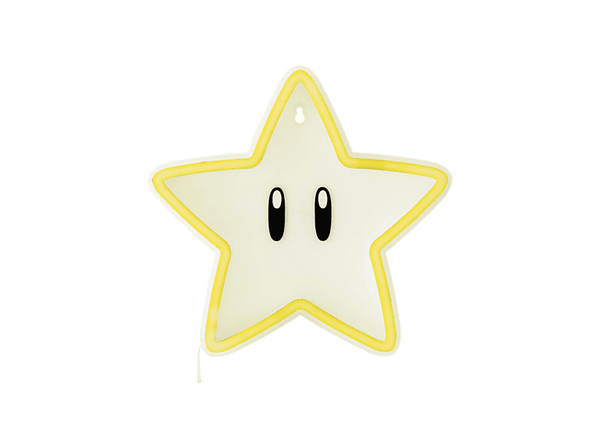 (❤️‿❤️) Opiniones Lámpara Sherwood Super Mario Neón Super Star 24 cm
