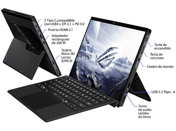 Portátil gaming ASUS ROG Flow Z13 GZ302EA-RU008W Copilot+ PC 13.4 2.5K AMD Ryzen™ Al Max+ 395 32GB RAM 1TB SSD AMD Radeon™ 8060S W11 H