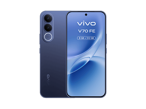 Móvil vivo V70 FE Ocean Blue 512GB 8GB RAM 6.83 AMOLED Dimensity 7360-Turbo 7000 mAh