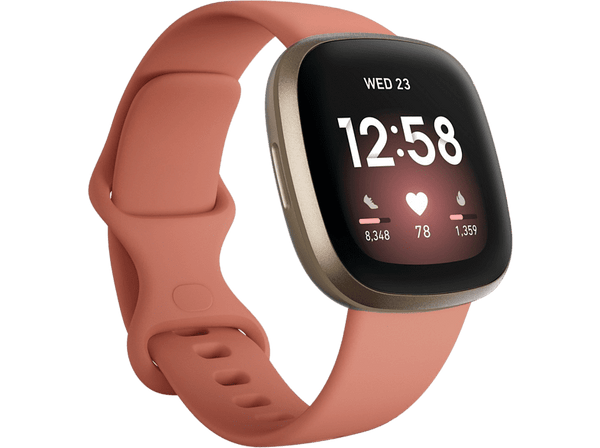 Smartwatch Fitbit Versa 3 Rosa Funciones de salud avanzadas GPS Frecuencia cardiaca + 6 días batería