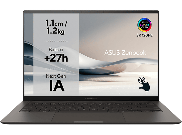 Portátil ASUS Zenbook S 14 OLED UX5406SA-PZ240W 14 3K Intel® Core™ Ultra 7 258V 32 GB RAM 1 TB SSD Arc™ Onboard Graphics Windows 11