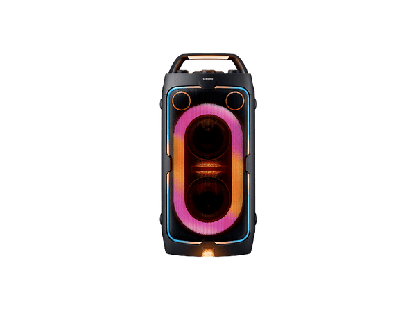 (❤️‿❤️) Opiniones Altavoz de gran potencia Samsung MX-ST40F/ZF Portátil para fiestas Asa de transporte y ruedas Iluminación personalizable Aut 12h 160 W Negro