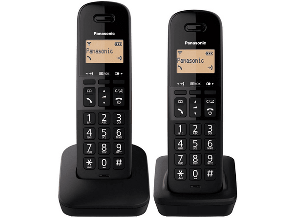 Teléfono Panasonic KX-TGB612 2 Terminales Bloqueo de llamadas 50 contactos Resistente a golpes Negro