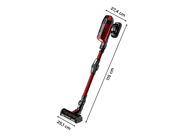 (❤️‿❤️) Opiniones Aspirador escoba Rowenta RH98A9WO X-Force Flex 12.60 Animal Care 320 W 0.9 L 45 min Tecnol. Ciclónica 4 modos Multisuperficie Rojo