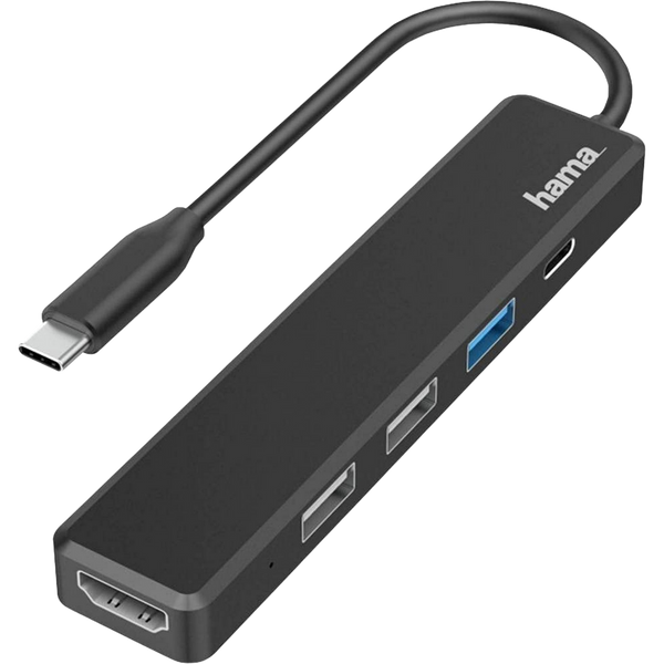 Hub USB Hama 00200117 5 Gbps 5 puertos Universal Negro