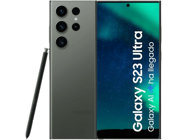 Móvil Samsung Galaxy S23 Ultra 5G Botanic Green 256GB 8GB RAM 6.8 QHD+ Qualcomm Snapdragon 8 Gen 2 Octa-Core 5000 mAh Android 13