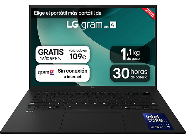 (❤️‿❤️) Opiniones Portátil LG 14ZD90T-G.AX78B 14 WUXGA Intel® Core™ Ultra 7-255H 16 GB 1 TB SSD Arc™ GPU FreeDOS