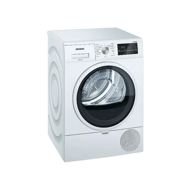 Secadora Siemens WT47R461ES Bomba de calor 8 kg Display LED Tambor de acero Blanco