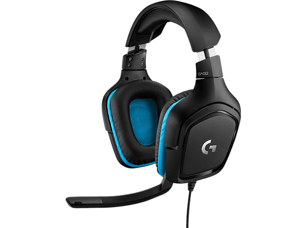 Auriculares gaming Logitech G432 DTS Headphone:X 2.0 Transductores 50 mm Negro y azul