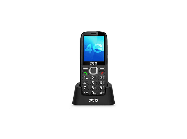 Móvil SPC Fortune 2 Max  Negro  48MB  1250 mAh  Pantalla MAX de 2.4  Para Mayores  4G  Botón SOS  Radio FM  7 días Autonomía