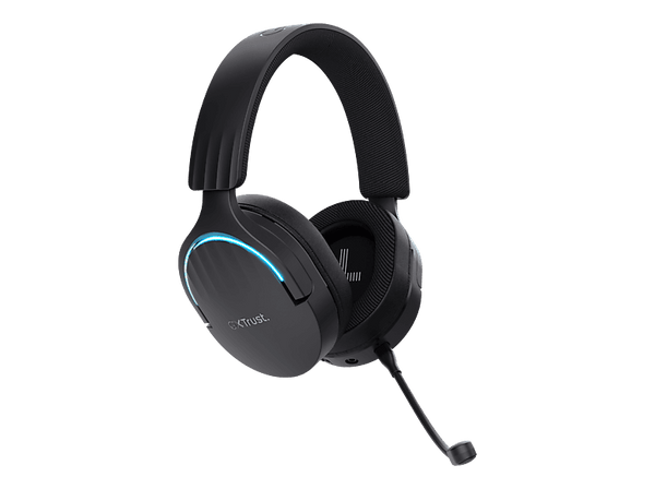 Auriculares gaming Trust GXT 491  Circumaurales  Bluetooth  Con micrófono  Iluminación RGB  Negro