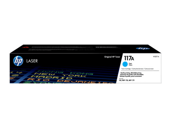 Tóner HP 117A LaserJet Cian W2071A