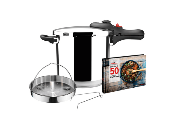 Olla a presión Magefesa DB6 6L 5 sistemas de seguridad Súper rápida Inox