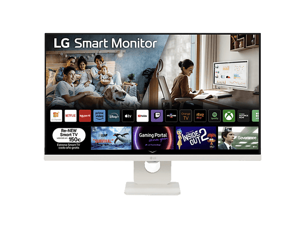Monitor LG 27U731SA-W  27 UHD 4K  60 Hz  5 ms  Smart Monitor   IPS  2x HDMI  HDR10  Altavoces incorporados  Blanco