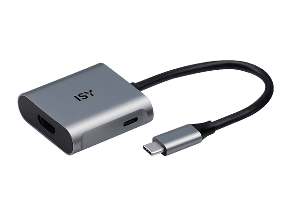 Adaptador USB-C a HDMI ISY IAD-1015-1 Universal USB-C 3.1 12 cm Resolución (3840x2160) 4K@60Hz Plata