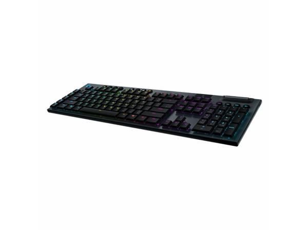 Teclado gaming Logitech G915 Lightspeed RGB Lightsync Inalámbrico Mecánico Negro
