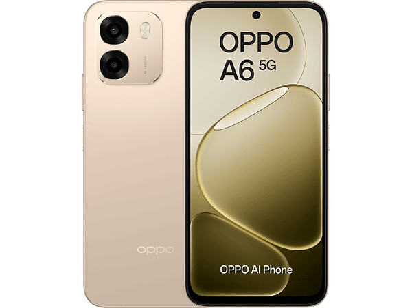 Móvil OPPO A6 5G Aurora Gold 256 GB 6 GB RAM 6.75 LCD Mediatek Dimensity 6300 (6nm) 6.500mAh