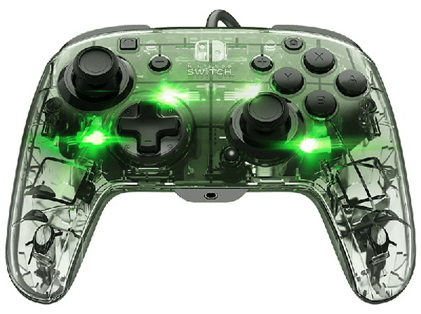 Mando PDP Afterglow Deluxe Nintendo Switch Con Cable Retroiluminado Gris