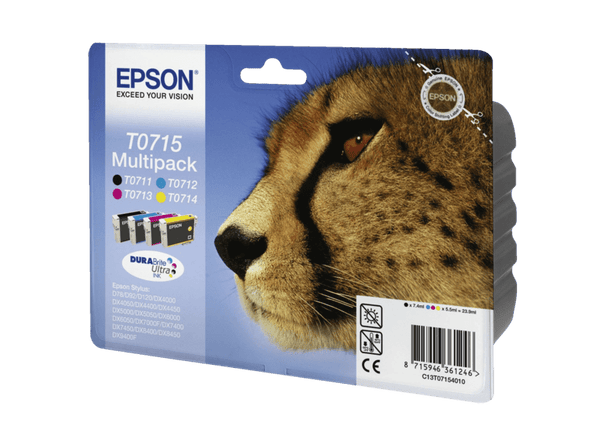 Cartucho de tinta Epson C13T07154020 Negro Amarillo Cian Magenta
