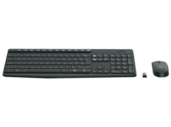 Pack Teclado + Ratón Logitech MK235 Inalámbrico USB Negro