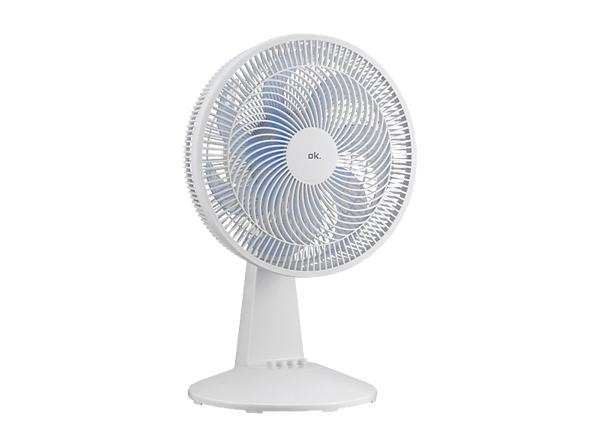 Ventilador de sobremesa ok. OTF 302826 ES 40W 3 Velocidades Inclinación Ajustable Blanco