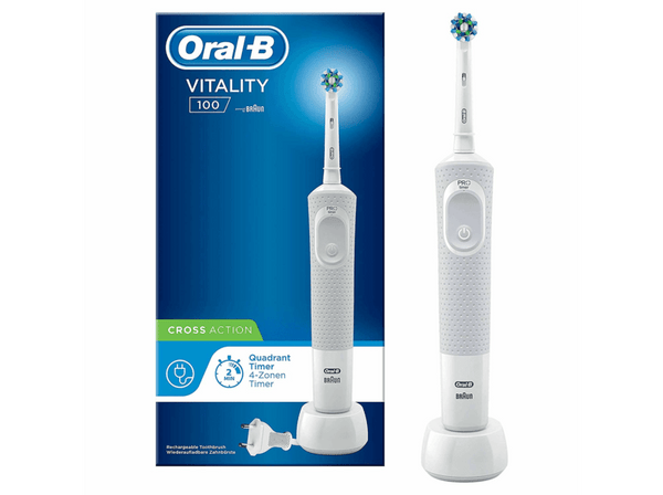 Cepillo de dientes Oral-B Vitality 100 CrossAction 2D Temporizador Blanco