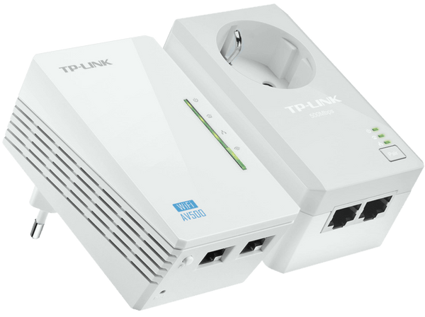 KIT Extensor Powerline AV600 Wi-fi TP-LINK.Velocidad Powerline 500mbps + Wi-fi N300. 2 puertos