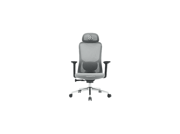 Silla gaming Newskill Nue  Reposabrazos 3D (ajustable en altura  anchura y profundidad)  Carga máx. 150 kg  Malla Transpirable Premium  Gris