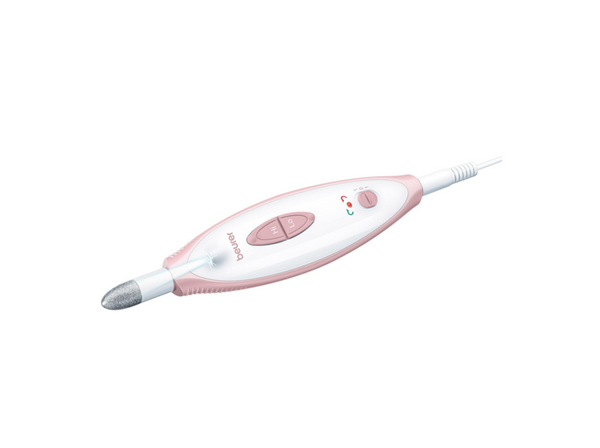 Set de manicura y pedicura Beurer SR-MP1 7 Adaptadores 2 Velocidades Blanco y rosa